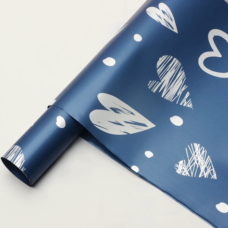 20pcs Heart Pattern Bouquet Wrap Paper (57x57cm)