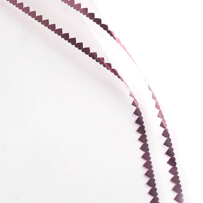 20 pièces Emballage cellophane transparent motif cœur (58x58 cm)