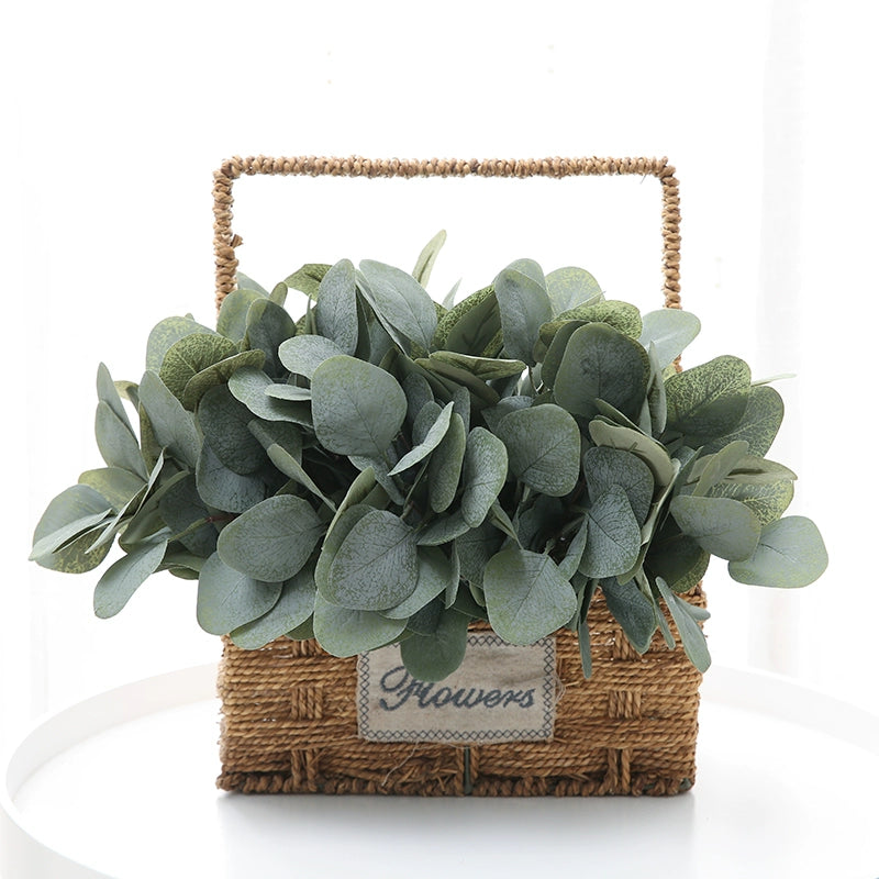 11 Inch Artificial Eucalyptus Leaves Stems 5pcs