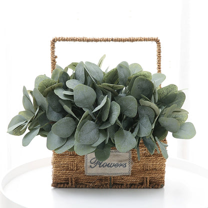 11 Inch Artificial Eucalyptus Leaves Stems 5pcs