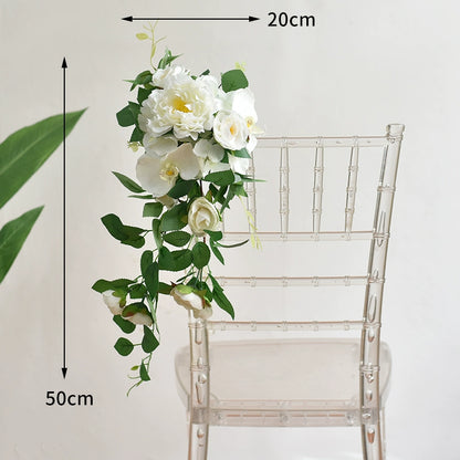 Artificial Flowers for Wedding Chair Decorations