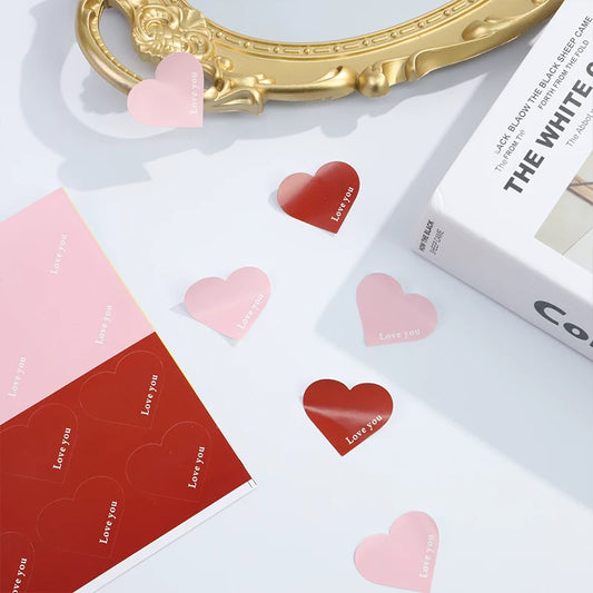Autocollants adhésifs en forme de cœur LOVE