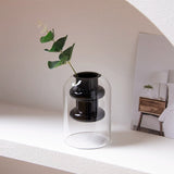 Load image into Gallery viewer, Modern Double-Walled Ribbed Glass Vase