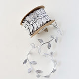 Load image into Gallery viewer, 10 Meters Golden Silver Leaf Ribbon for Crafts