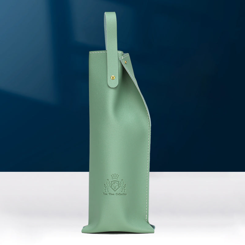 Sac cadeau à vin en cuir PU avec poignée