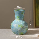 Load image into Gallery viewer, Mottled Watercolor Ceramic Flower Vase