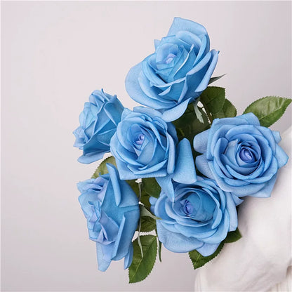 26" Real Touch Blue Corolla Rose Stem