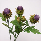 Load image into Gallery viewer, Artificial Flocked Thistle Stem (50cm)