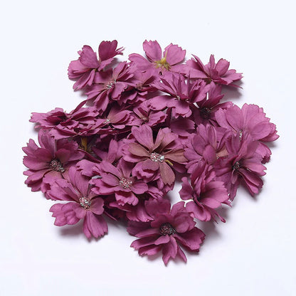 4.5cm Silk Flower Heads for Crafting Pack 100