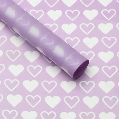 20pcs Heart Patterned Bouquet Cellophane Wrap (57x57cm)