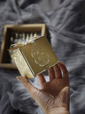 Load image into Gallery viewer, Gold Embossed Square Favor Box Set of 10