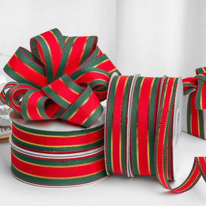 Ruban gros-grain à carreaux de Noël de 24 yards