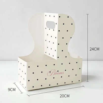 Polka Dot Coffee & Flower Carrier Box Pack 15