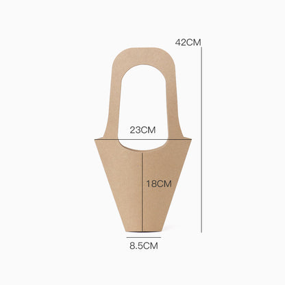 Kraft Paper Flower Carrier Bags Pack 20
