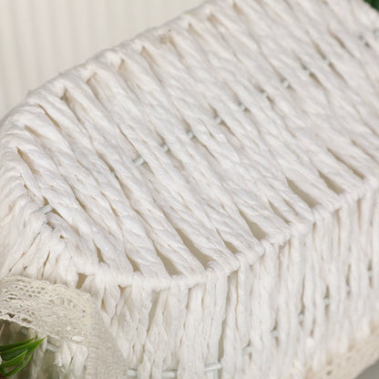 Wedding Flower Girl Basket with Flower Accents