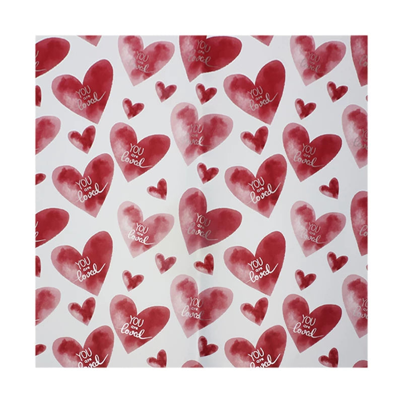 20pcs Love-filled Flower Wrap Paper (57x57cm)
