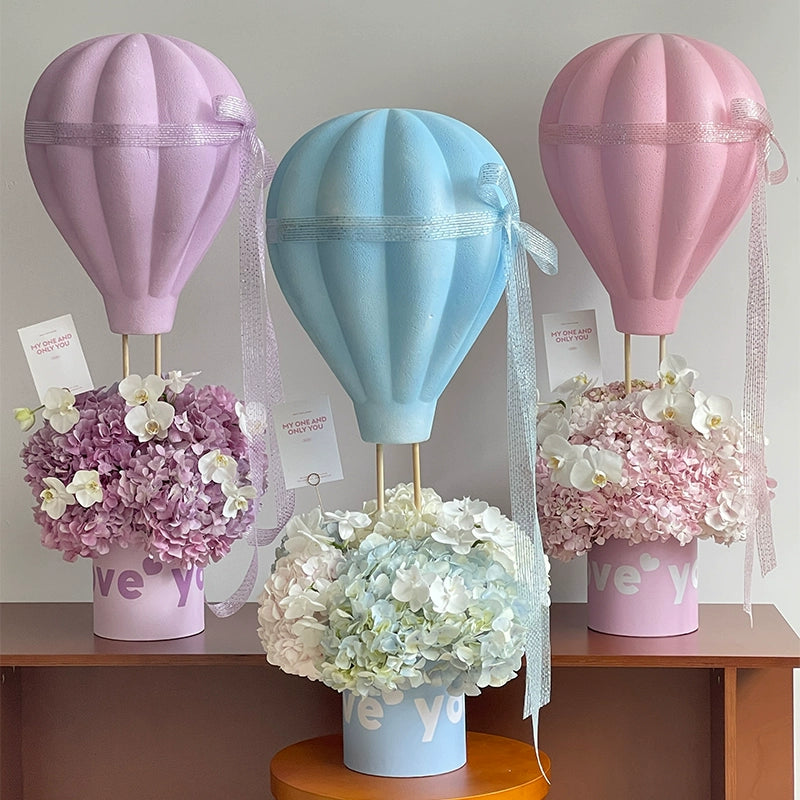 hot air balloon plant Hot Air Balloon Flower Bouquet Box DIY Kit