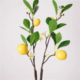 Load image into Gallery viewer, 17" Artificial Lemon Stem with Blossoms