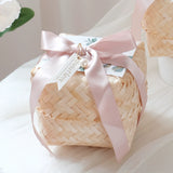 Load image into Gallery viewer, 12Pcs Handmade Bamboo Favor Box with Ribbon