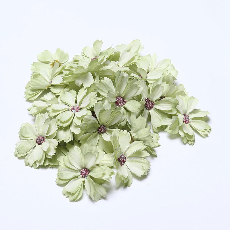 4.5cm Silk Flower Heads for Crafting Pack 100