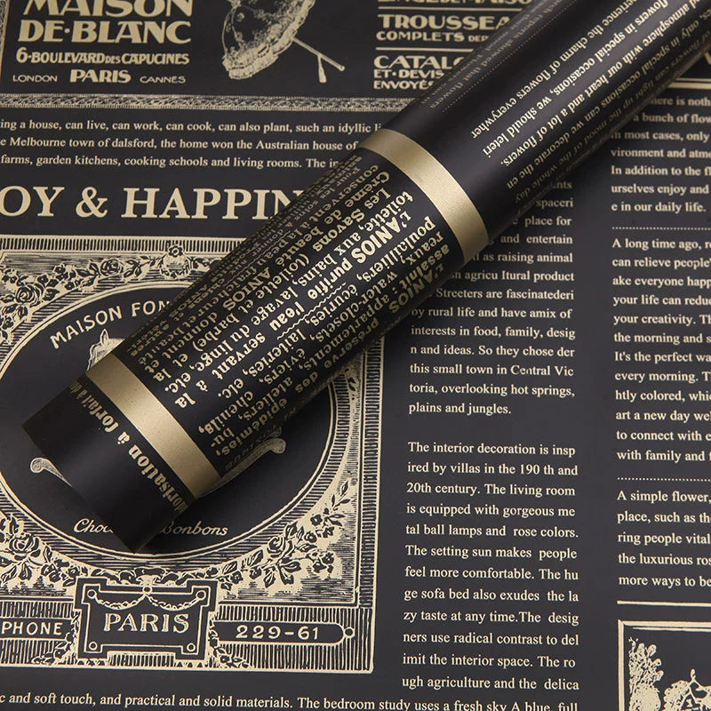 20pcs Newspaper Print Cellophane Wrap (58x58cm)
