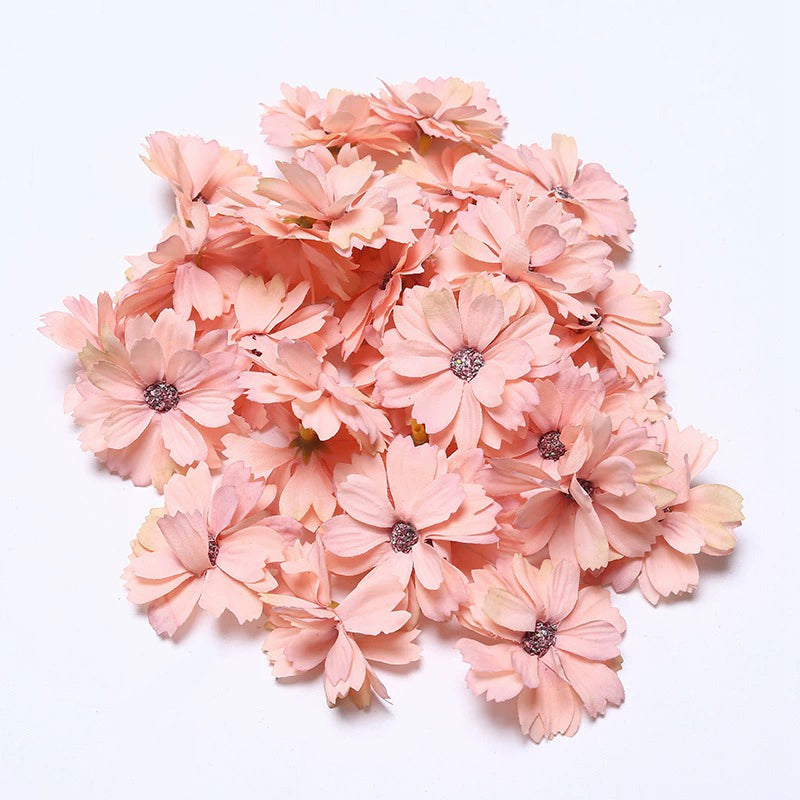4.5cm Silk Flower Heads for Crafting Pack 100