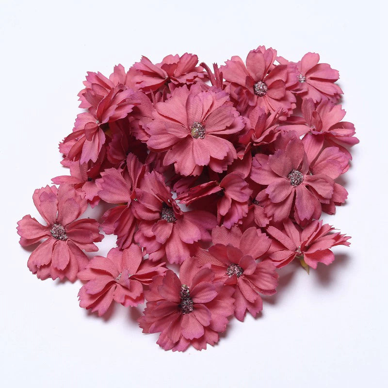 4.5cm Silk Flower Heads for Crafting Pack 100