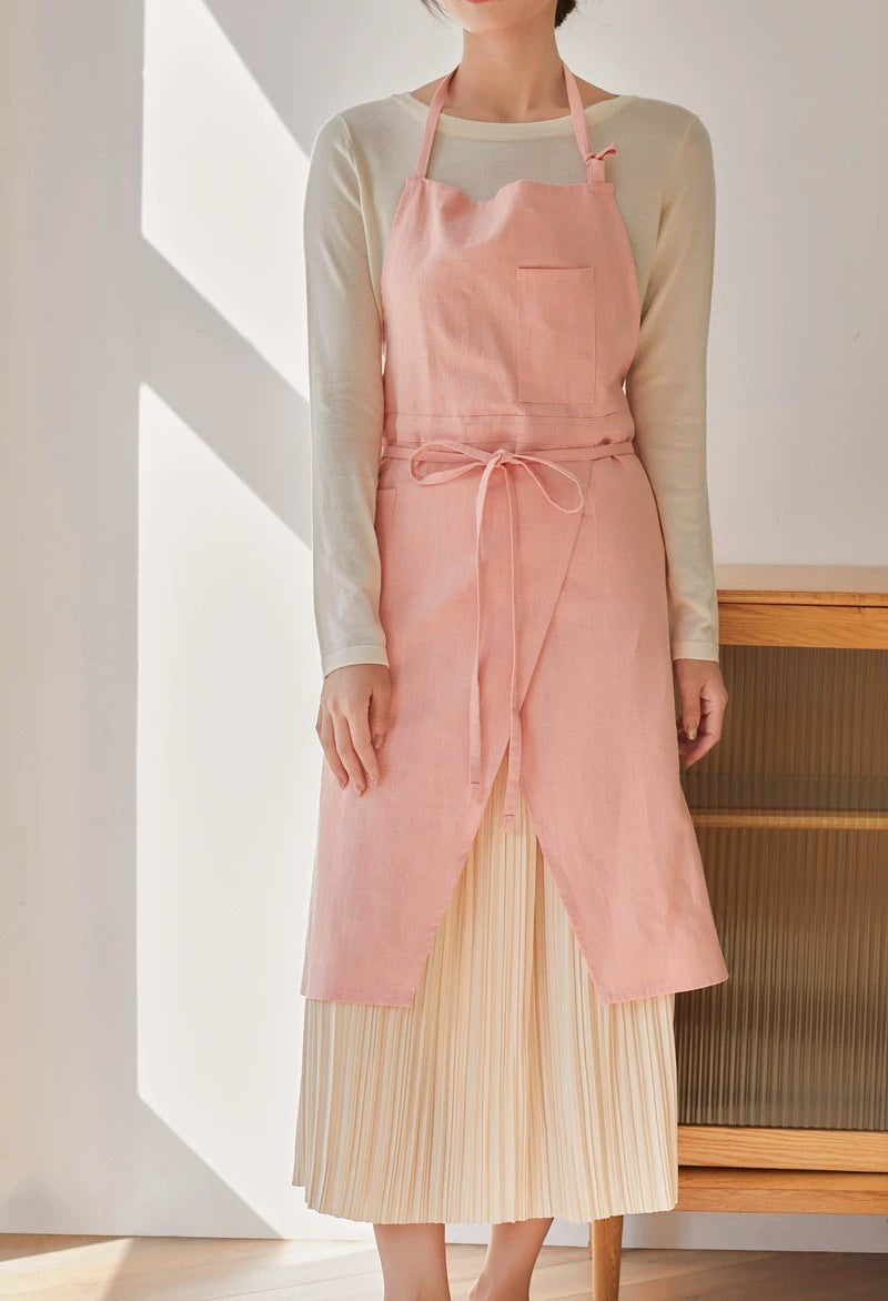 Breathable Linen Florist Apron with Pockets