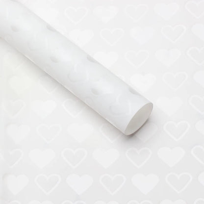20pcs Heart Patterned Bouquet Cellophane Wrap (57x57cm)
