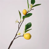 Load image into Gallery viewer, 17" Artificial Lemon Stem with Blossoms