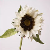 Load image into Gallery viewer, Real Touch Cream Sunflower Stem (70cm)