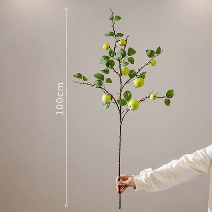 Branche de pomme verte artificielle toucher réel
