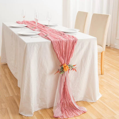 Pleated Table Runner Cloth for Weddings