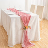 Load image into Gallery viewer, Pleated Table Runner Cloth for Weddings