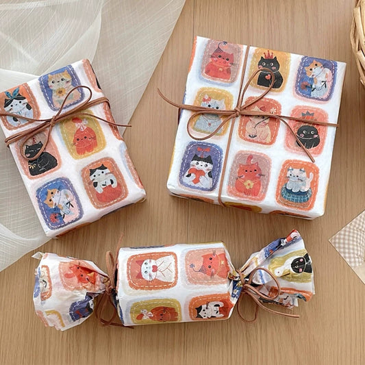 Cartoon Cat Printed Tissue Paper Pack 50