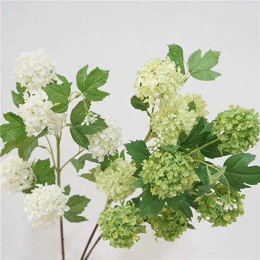 32" Artificial Snowball Hydrangea Spray