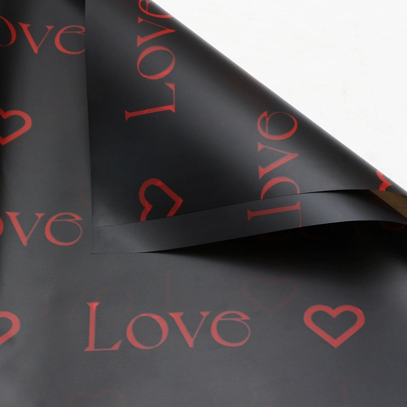 20pcs LOVE Cellophane Wrap for Flowers (57x57cm)