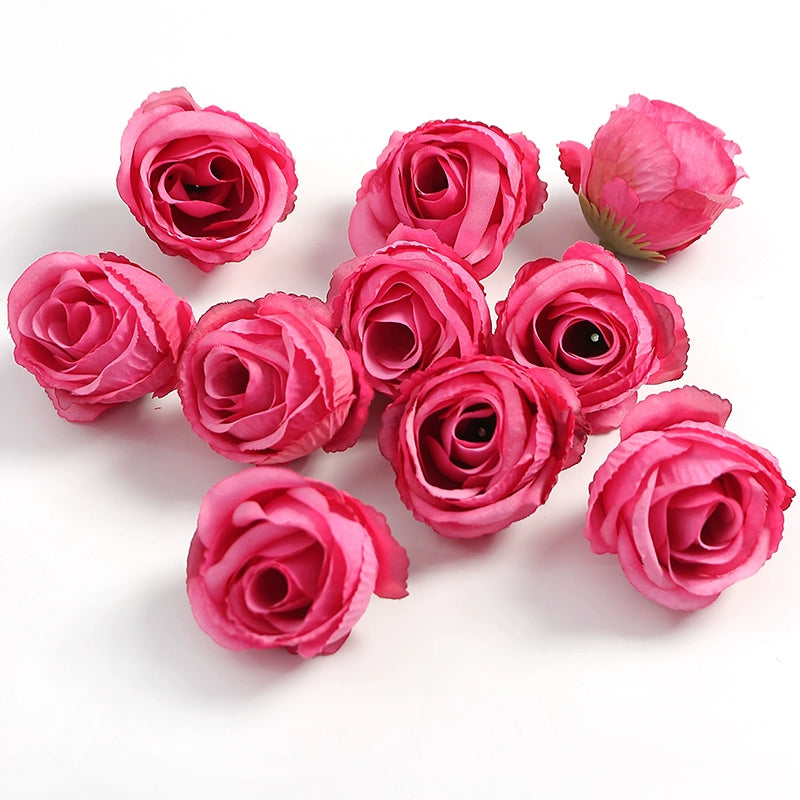 4cm Artificial Rose Flower Heads Pack 30