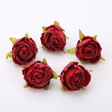 Load image into Gallery viewer, Silk Rose Flower Heads with Burned Edges Pack 30