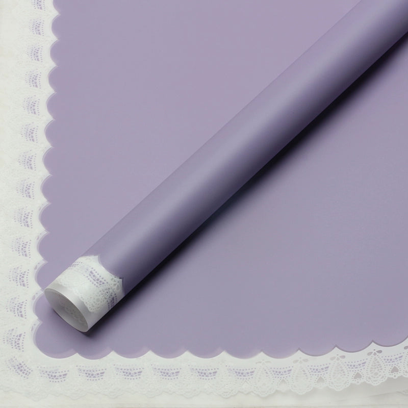 20 feuilles d'emballage pour bouquet en cellophane givré avec dentelle (57x57 cm)