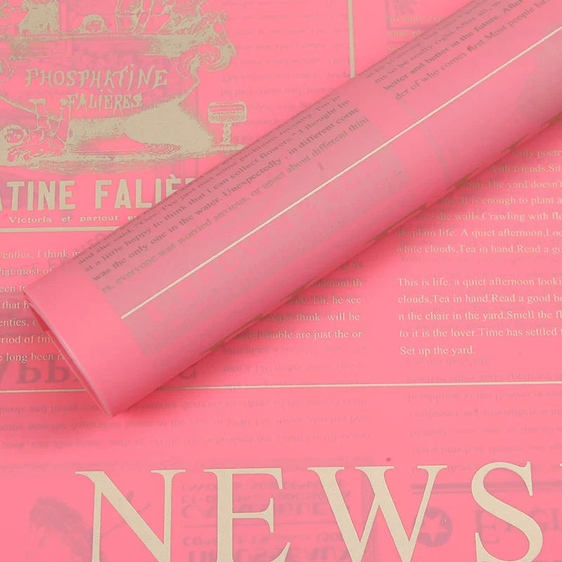 20pcs Newspaper Print Cellophane Wrap (58x58cm)