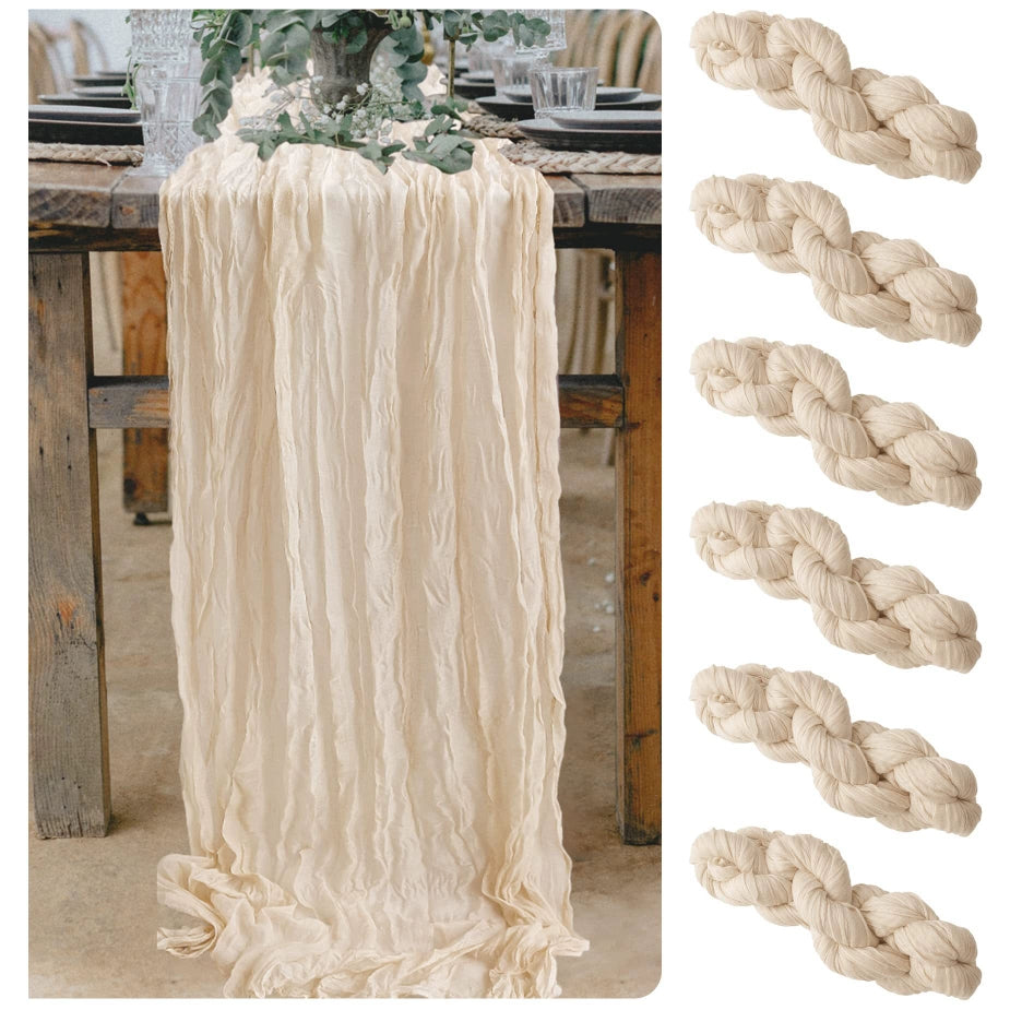 Pleated Table Runner Cloth for Weddings
