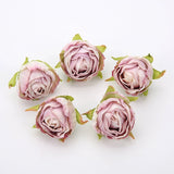 Load image into Gallery viewer, Silk Rose Flower Heads with Burned Edges Pack 30