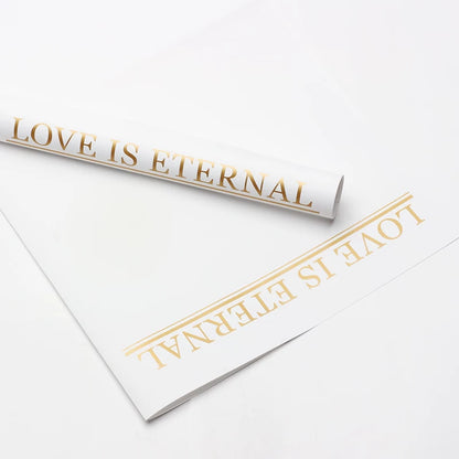 20 feuilles de papier d'emballage pour fleurs LOVE IS ETERNAL (57x57 cm)