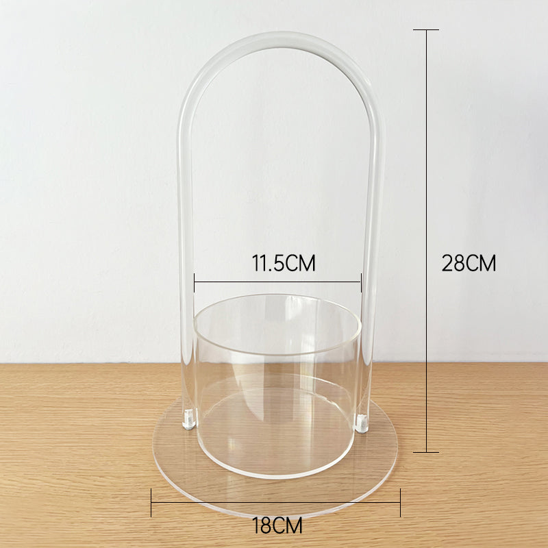 Clear Acrylic Floral Arrangement Basket
