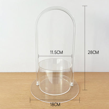 Clear Acrylic Floral Arrangement Basket