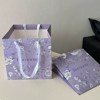 Vintage Floral Square Bottom Bouquet Bags Pack 10