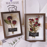 Load image into Gallery viewer, Real Dried Flower Photo Frame Stand (14x19cm)