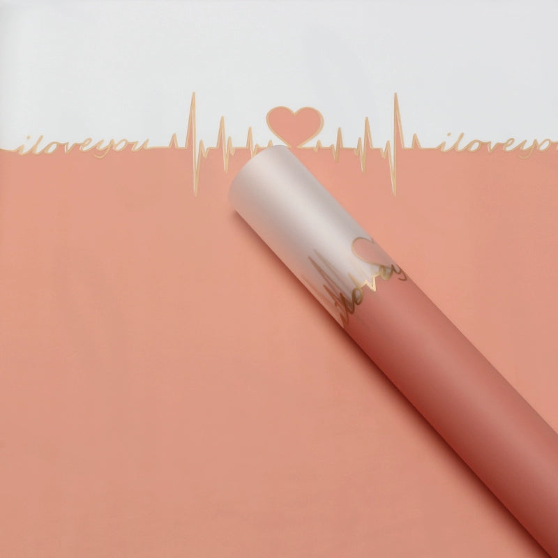 20pcs Heartbeat Frosted Cellophane Wrap (57x57cm)