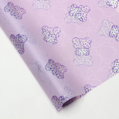 20pcs Bear Print Bouquet Wrap Cellophane (57x57cm)